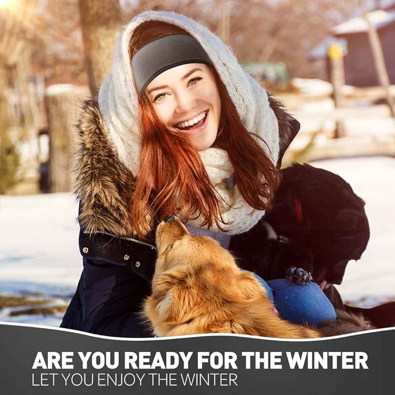 JOEYOUNG Fleece Ear Warmers for Men Women Kids - Winter Headband Ear Muffs Ear Covers for Cold Weather Running Cycling Ski - Image 8
