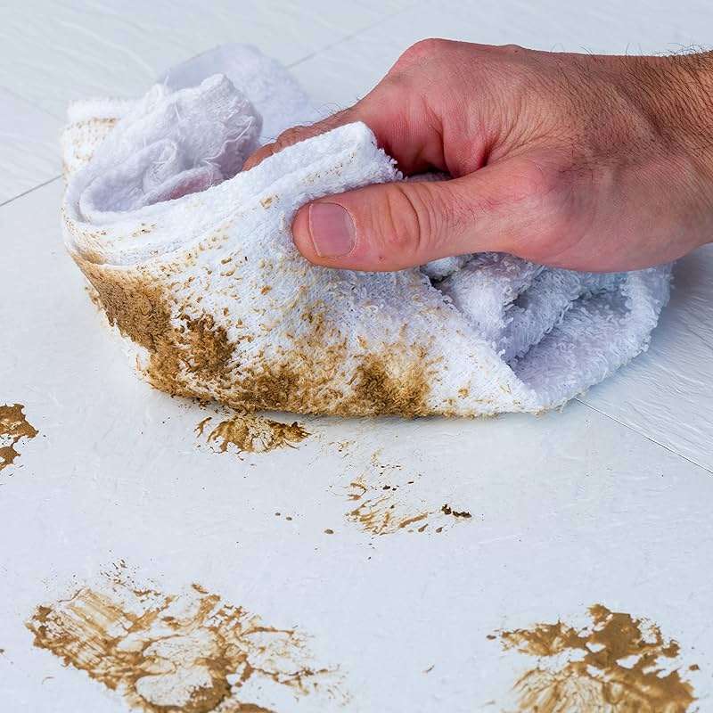 S&T INC. Multipurpose Cotton Terry Cleaning Towels for Home, Automotive, and Garage, 14 Inch x 17 Inch, White, 24 Pack - Image 6