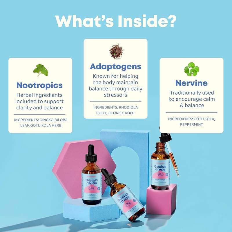JoySpring Genius Drops for Kids | Clinically Proven Focus Supplement | Liquid Herbal Focus Supplement with Ginkgo Biloba for Kids (1 fl oz) 30 Servings - Image 6