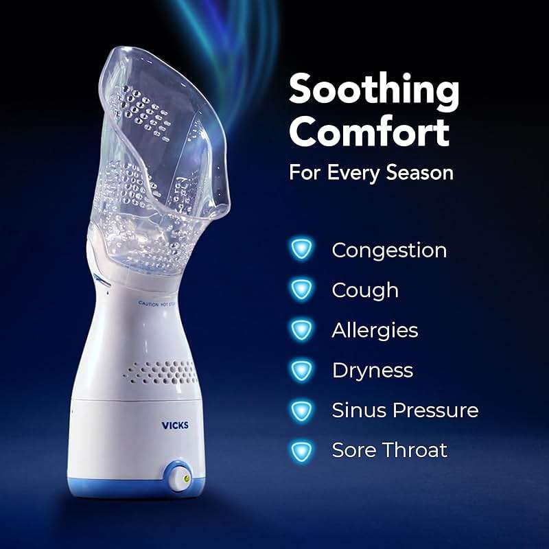 Vicks Sinus Inhaler, Plug-in Non-Medicated Steam Inhaler for Sinus Relief, Allergies, Congestion & Colds, Vocal Steamer, Soothes Nasal & Throat Passages, Works with VapoPads (1 Included) - Image 3