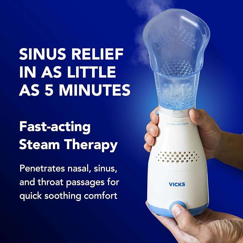 Vicks Sinus Inhaler, Plug-in Non-Medicated Steam Inhaler for Sinus Relief, Allergies, Congestion & Colds, Vocal Steamer, Soothes Nasal & Throat Passages, Works with VapoPads (1 Included) - Image 5