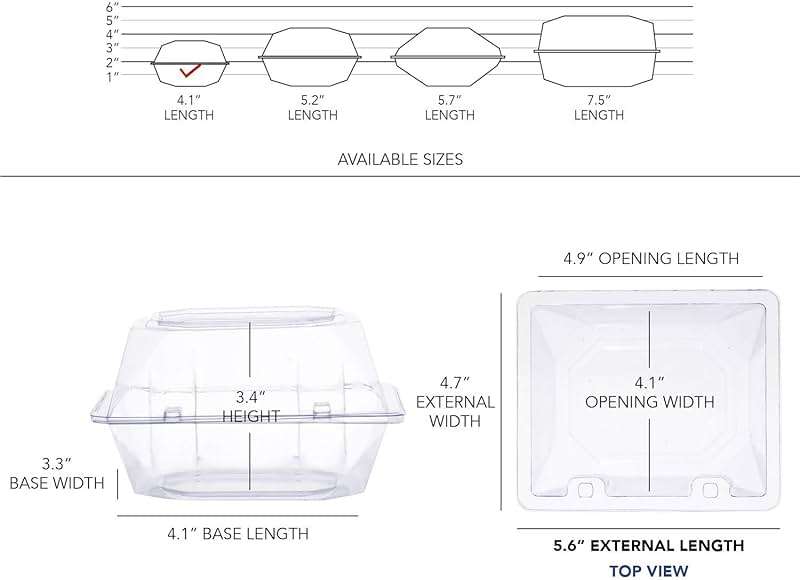 Royal Imports Clear Plastic Flower Box for Corsage, Boutonniere, Rose, Orchid Prom Wedding Craft Container 5x4x3-10 Pack - Image 3