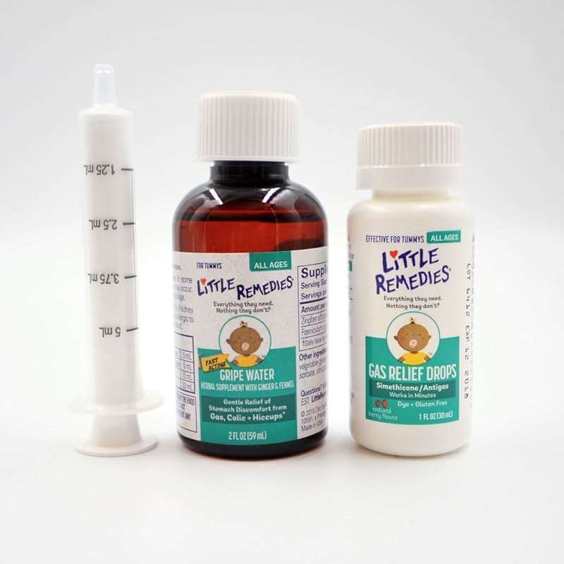 Little Remedies New Baby Essentials Kit with Saline Nasal Spray, Diaper Rash Cream, Gas Relief Drops, Gripe Water & More, Safe for Newborns - Image 8