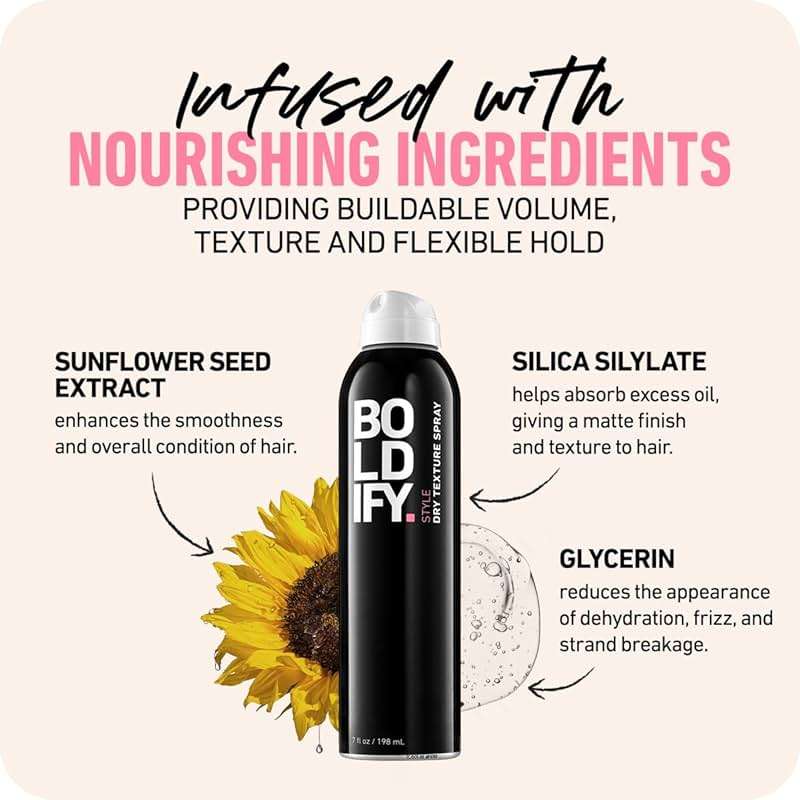 Boldify Dry Texture Spray - Hair Volumizer and Texturizing Spray for Fine Hair - Stylist Recommended Volume Products for Women & Men - Image 5