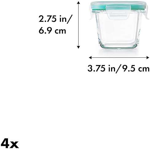 OXO Good Grips 4-Piece Smart Seal Leakproof Mini Glass AirtightContainer Set - Image 2
