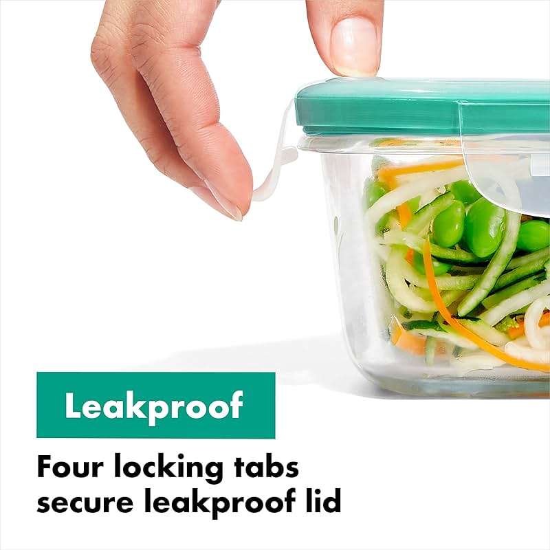 OXO Good Grips 4-Piece Smart Seal Leakproof Mini Glass AirtightContainer Set - Image 3