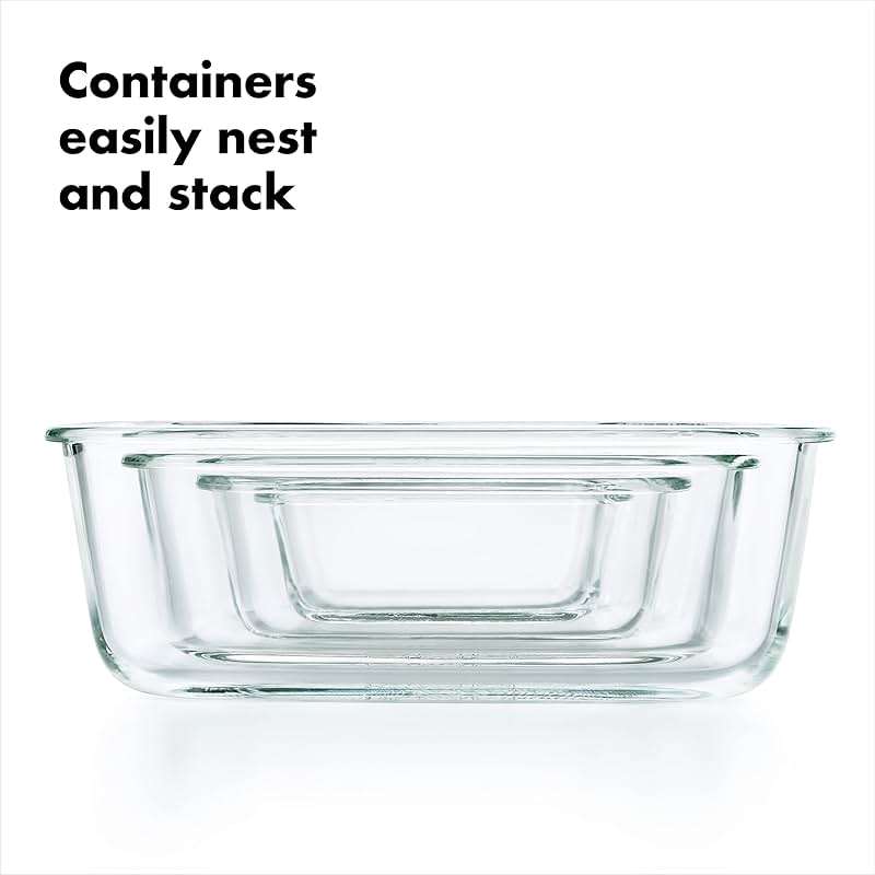 OXO Good Grips 4-Piece Smart Seal Leakproof Mini Glass AirtightContainer Set - Image 5