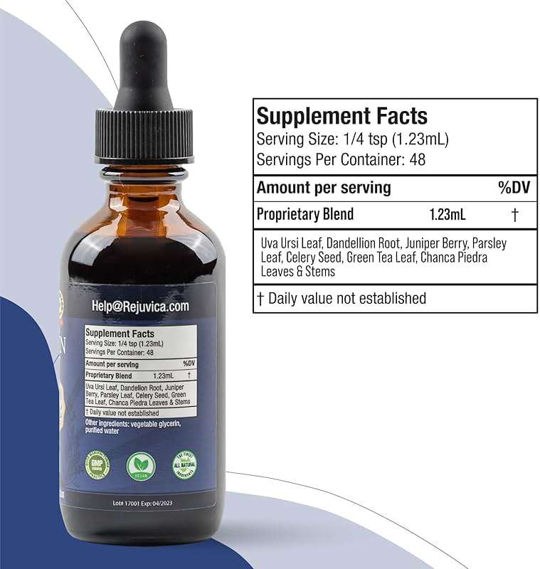 Rejuvica Health Hydrocin Liquid Diuretic Supplement – Water Retention Support with Dandelion, Uva Ursi, Juniper Berry, Celery Seed & Green Tea – Fast Absorption Alcohol-Free Drops - Image 7