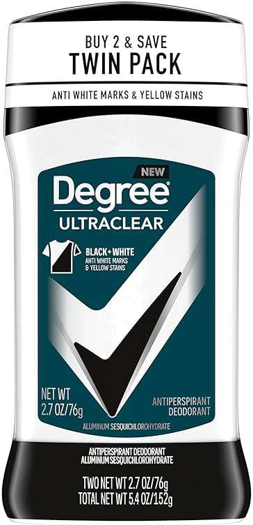 Degree Men UltraClear Antiperspirant Deodorant Black+White 2 Count 72-Hour Sweat & Odor Protection Antiperspirant For Men With MotionSense Technology 2.7 oz - Image 2