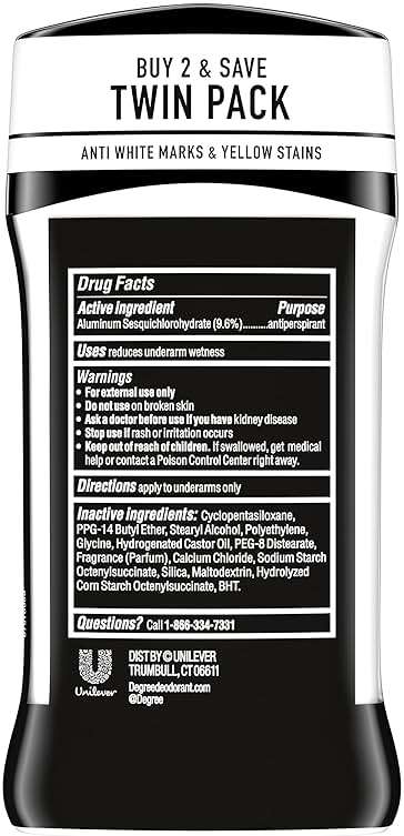 Degree Men UltraClear Antiperspirant Deodorant Black+White 2 Count 72-Hour Sweat & Odor Protection Antiperspirant For Men With MotionSense Technology 2.7 oz - Image 3