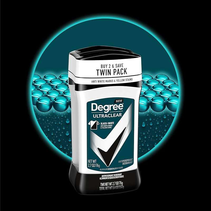 Degree Men UltraClear Antiperspirant Deodorant Black+White 2 Count 72-Hour Sweat & Odor Protection Antiperspirant For Men With MotionSense Technology 2.7 oz - Image 4