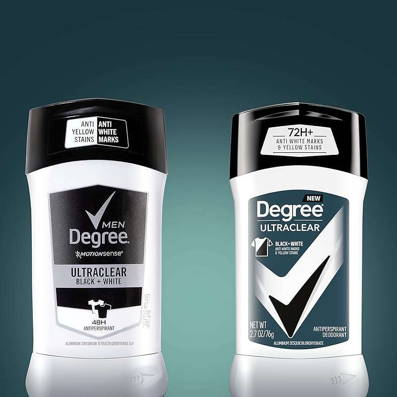 Degree Men UltraClear Antiperspirant Deodorant Black+White 2 Count 72-Hour Sweat & Odor Protection Antiperspirant For Men With MotionSense Technology 2.7 oz - Image 9