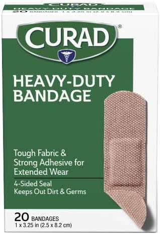 CURAD Extreme Hold Heavy Duty Bandages, 1" x 3 1/4", Ideal for Wound Care, 1 Box, 20 Count - Image 1