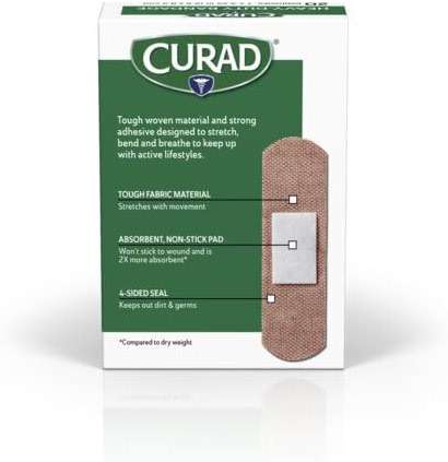 CURAD Extreme Hold Heavy Duty Bandages, 1" x 3 1/4", Ideal for Wound Care, 1 Box, 20 Count - Image 2