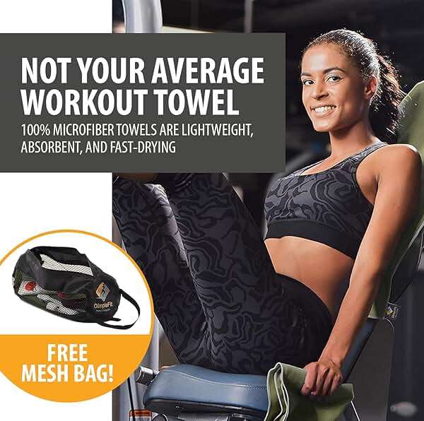 OlimpiaFit Quick Dry Towel - 3 Size Pack of Lightweight Microfiber Travel Towels w/Bag - Fast Drying Towel Set for Camping, Beach, Gym, Backpacking, Sports, Yoga & Swim Use - Image 2
