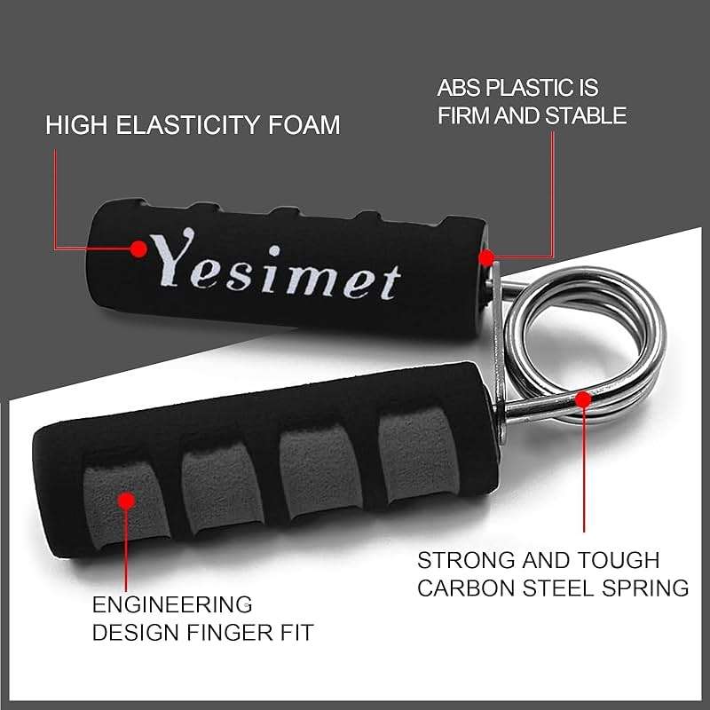 2 Pack Hand Grip Strengthener Set, Forearm Exerciser, Finger Gripper, Grip Strength Trainer, Hand Grip- Soft Foam Hand Exercise for Quickly Increasing Wrist Forearm and Finger Strength - Image 4