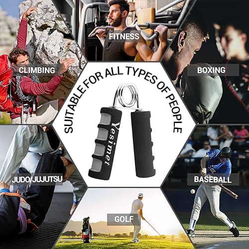 2 Pack Hand Grip Strengthener Set, Forearm Exerciser, Finger Gripper, Grip Strength Trainer, Hand Grip- Soft Foam Hand Exercise for Quickly Increasing Wrist Forearm and Finger Strength - Image 8