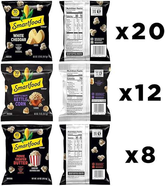 Smartfood Popcorn, Variety Pack, 0.5 Ounce (Pack of 40) - Image 2