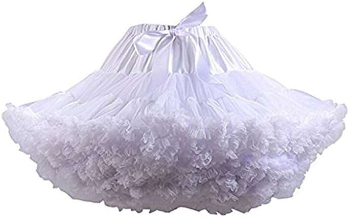 Colyanda Womens 3-Layered Pleated Tulle Petticoat Tutu Puffy Party Cosplay Skirt - Image 1