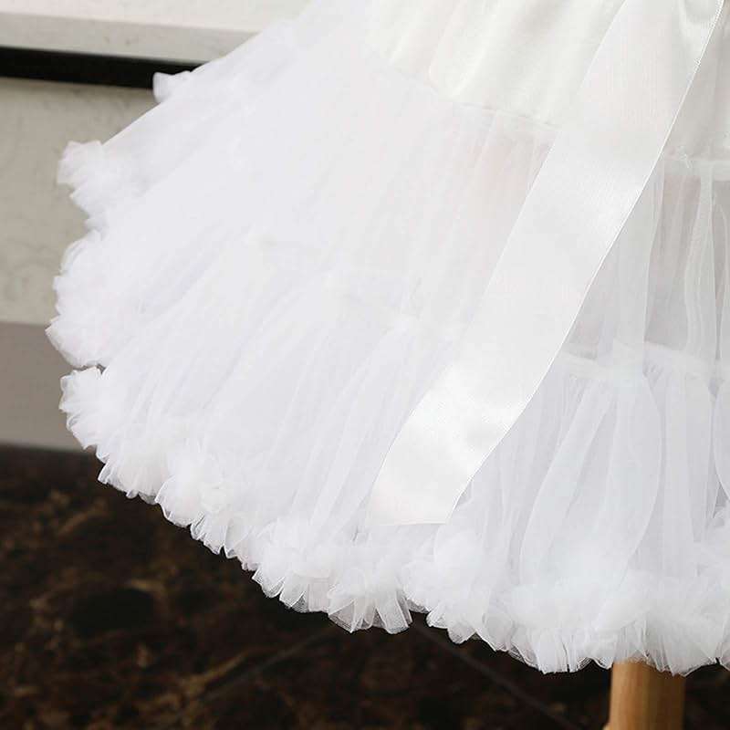 Colyanda Womens 3-Layered Pleated Tulle Petticoat Tutu Puffy Party Cosplay Skirt - Image 5