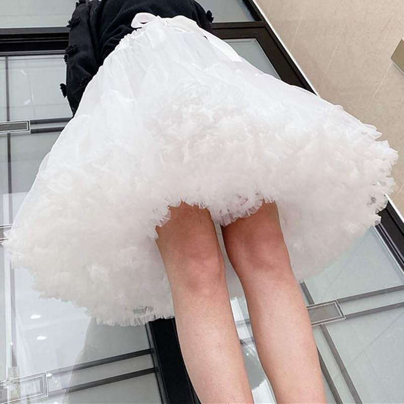 Colyanda Womens 3-Layered Pleated Tulle Petticoat Tutu Puffy Party Cosplay Skirt - Image 6