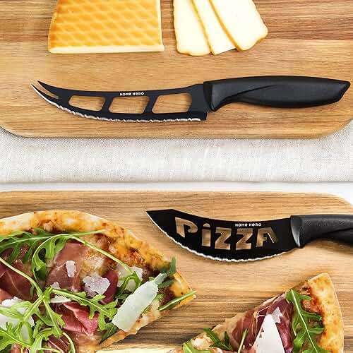 Home Hero Kitchen Knife Set - High Carbon Stainless Steel Blades & Built-In Sharpener - Ergonomic Handles & Cutlery Block Storage - Precision Cooking Prep with Chef Knife - 20 Pc, Black - Image 15