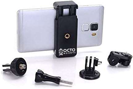 Octo Mounts Universal Smartphone Holder Adapter Kit. Compatible with Any Tripod, Action Mount or GoPro Mount Accessory. Compatible with iPhone, Samsung Galaxy, Android, BlackBerry, Pixel, and HTC - Image 2