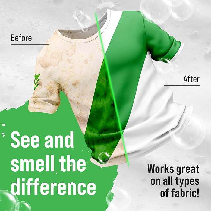 Rockin' Green Active Wear Laundry Detergent Powder & Odor Eliminator for Sportswear & Workout Clothes, Plant-Based Enzymes Target Sweat & Odor, Dermatologist Tested, Unscented, 90 Loads - Image 5