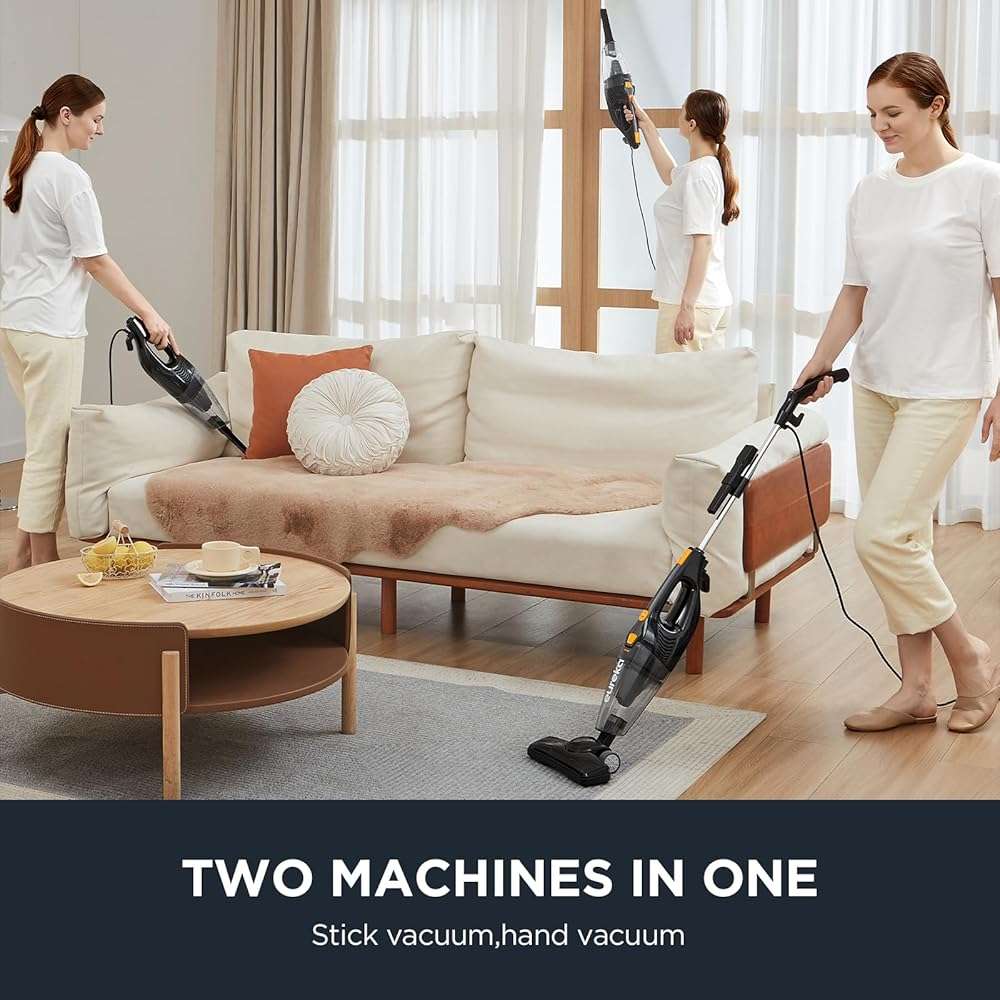 Eureka Blaze Stick Vacuum Cleaner, Powerful Suction 3-in-1 Small Handheld Vac with Filter for Hard Floor Lightweight Upright Home Pet Hair, Dark Black - Image 3