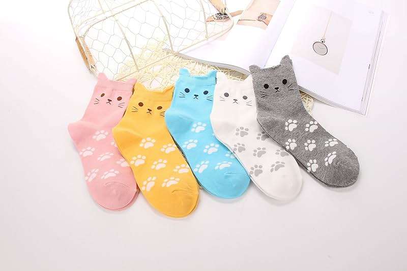 Jeasona Cute Cat Gifts for Women Animal Cat Socks Wife Mom Girlfriend Daughter - Image 3