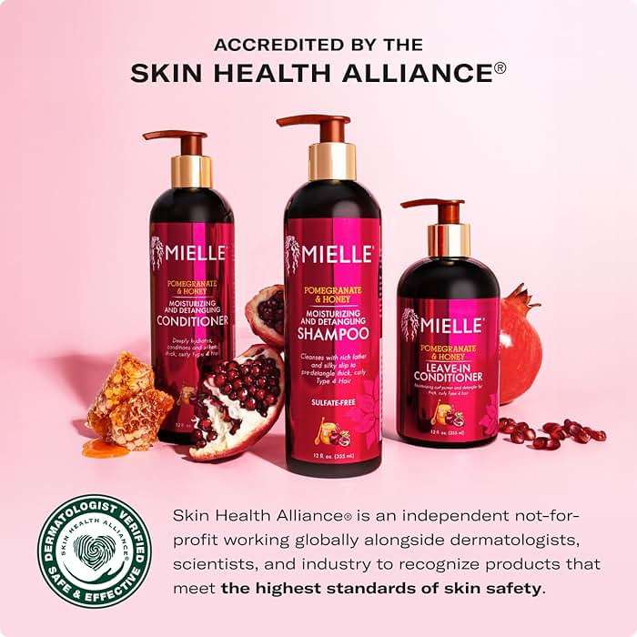 Mielle Organics Pomegranate & Honey Curl Cream - Coil Sculpting Custard for Type 4 Hair - Hydrates, Controls Frizz, Conditions & Adds Shine,12 Fl Oz - Image 2