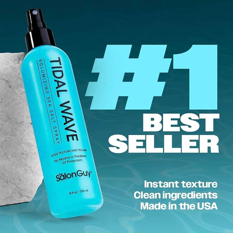 THESALONGUY Tidal Wave Sea Salt Spray for Hair – Volumizing & Texturizing Beach Wave Spray for Men & Women | Matte Finish, Light Hold, Alcohol-Free | All Hair Types | 8 oz - Image 2