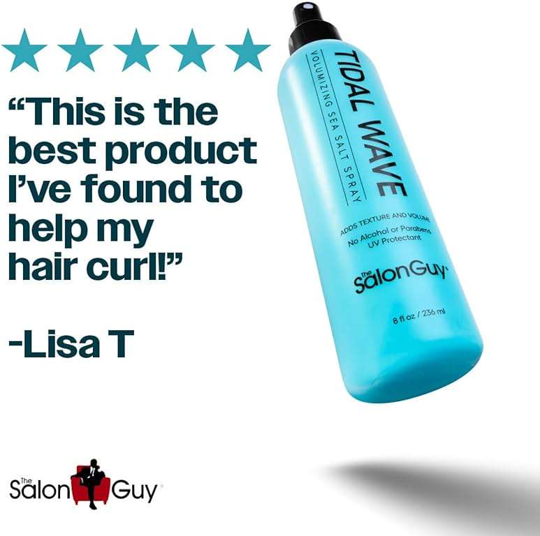 THESALONGUY Tidal Wave Sea Salt Spray for Hair – Volumizing & Texturizing Beach Wave Spray for Men & Women | Matte Finish, Light Hold, Alcohol-Free | All Hair Types | 8 oz - Image 3