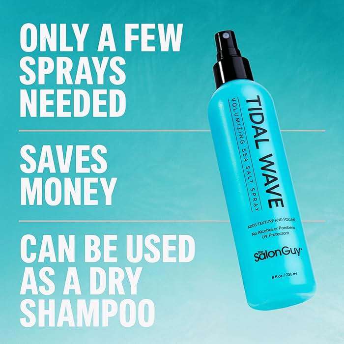 THESALONGUY Tidal Wave Sea Salt Spray for Hair – Volumizing & Texturizing Beach Wave Spray for Men & Women | Matte Finish, Light Hold, Alcohol-Free | All Hair Types | 8 oz - Image 4