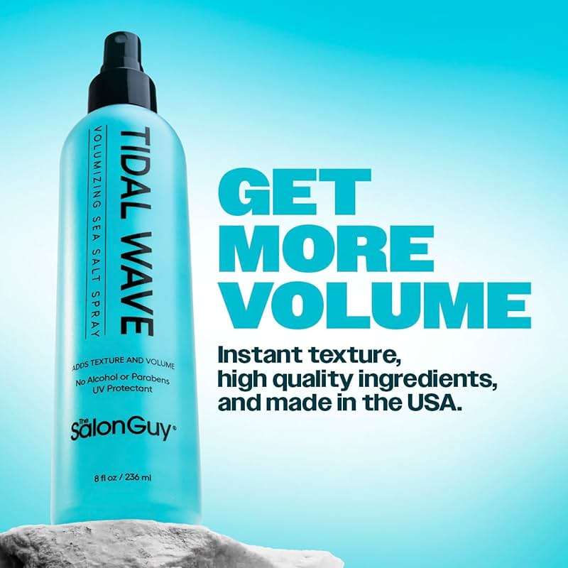 THESALONGUY Tidal Wave Sea Salt Spray for Hair – Volumizing & Texturizing Beach Wave Spray for Men & Women | Matte Finish, Light Hold, Alcohol-Free | All Hair Types | 8 oz - Image 8