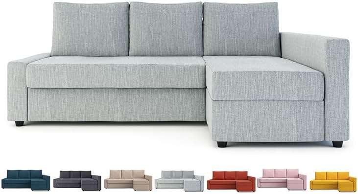 MASTERS OF COVERS Snug Fit Friheten Slipcover for The IKEA Friheten with Chaise Corner Cover, Sofa Bed Cover, Sectional Slipcover Replacement (Light Grey)（Cover Only！Not Sofa！） - Image 1