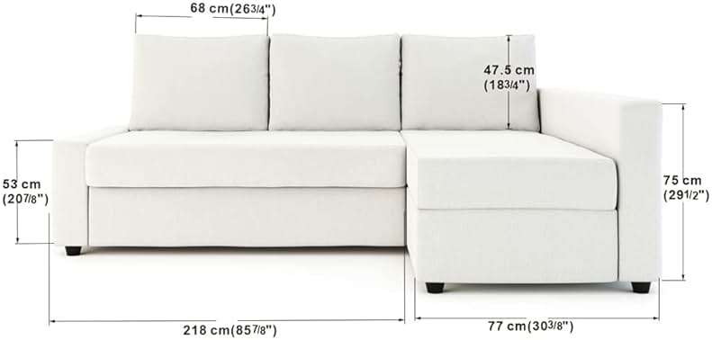 MASTERS OF COVERS Snug Fit Friheten Slipcover for The IKEA Friheten with Chaise Corner Cover, Sofa Bed Cover, Sectional Slipcover Replacement (Light Grey)（Cover Only！Not Sofa！） - Image 2