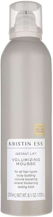 Kristin Ess Hair Instant Lift Volumizing Mousse with Castor Oil - Boosts Volume + Thickens, Body Building, Lasting Hold, Non Sticky, For Curly, Wavy + Straight Hair, 8.1 Oz - Image 1
