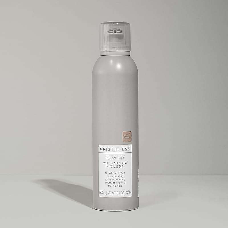 Kristin Ess Hair Instant Lift Volumizing Mousse with Castor Oil - Boosts Volume + Thickens, Body Building, Lasting Hold, Non Sticky, For Curly, Wavy + Straight Hair, 8.1 Oz - Image 7