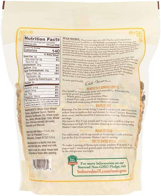 Bob's Red Mill Old Country Style Muesli, 40oz (Pack of 4) - Non GMO, Whole Grain, Vegan, Kosher - Image 2