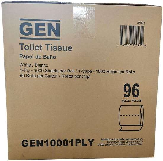 Small Roll Bath Tissue, Septic Safe, 1-Ply, White, 1,000 Sheets/Roll, 96 Rolls/Carton - Image 4