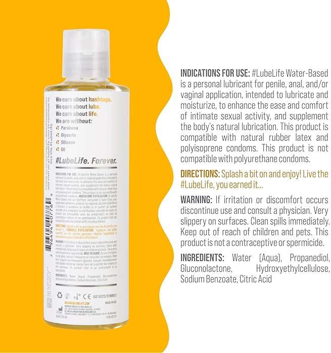 LubeLife Water-Based Lube – Personal Lubricant for Men, Women & Couples, Travel Size, Non-Staining, Easy Clean-Up, Toy-Safe, 8 Fl Oz - Image 2
