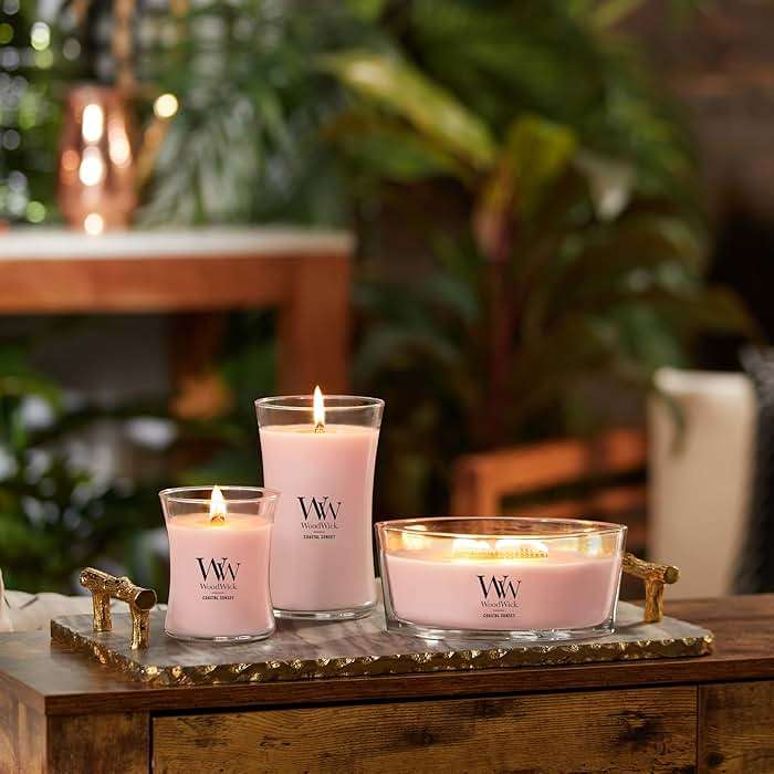 WoodWick Vanilla & Sea Salt Gifts for Women and Men, 9.7 oz Medium Hourglass Candle with Crackling Wick - Image 6