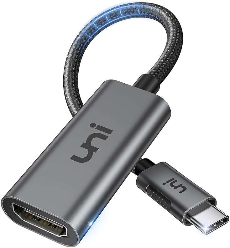 uni USB-C to HDMI Adapter 4K@60Hz, Thunderbolt 3/4 to HDMI Adapter, Type C HDMI Converter, Compatible with MacBook Pro/Air 2022, iPad Pro/Air, Surface Laptop, Dell XPS, Chromebook, Galaxy & More - Image 1