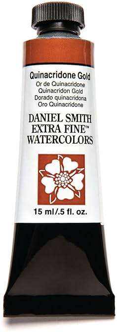 Daniel Smith 284600238 DANIEL SMITH Extra Fine Watercolor 15ml Paint Tube, Quinacridone, Gold - Image 1