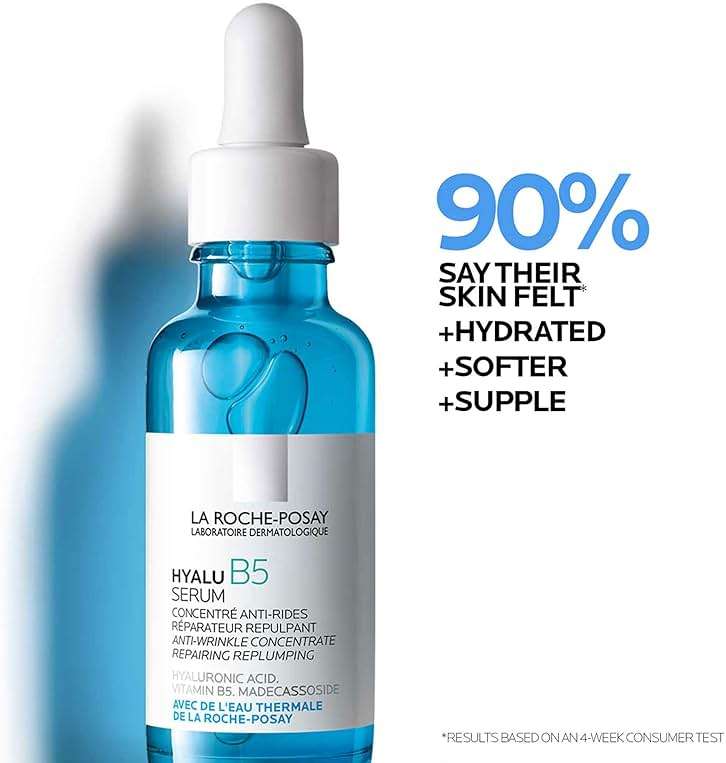 La Roche-Posay Hyalu B5 Pure Hyaluronic Acid Serum for Face, Vitamin B5 + Hyaluronic Acid + Madecassoside, Hydrating Serum Visibly Plumps Skin, Sensitive Skin Safe, Anti Aging, Oil-Free - Image 5