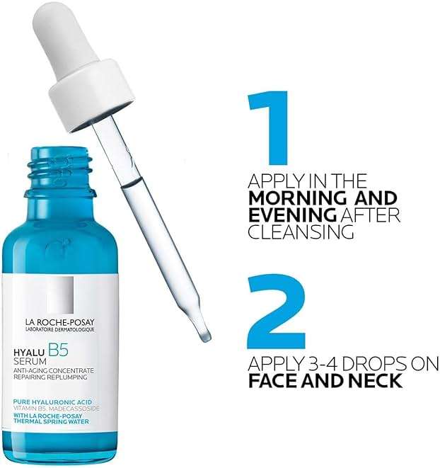 La Roche-Posay Hyalu B5 Pure Hyaluronic Acid Serum for Face, Vitamin B5 + Hyaluronic Acid + Madecassoside, Hydrating Serum Visibly Plumps Skin, Sensitive Skin Safe, Anti Aging, Oil-Free - Image 7
