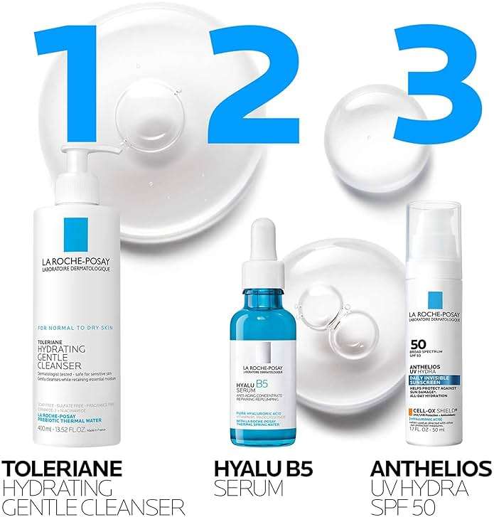 La Roche-Posay Hyalu B5 Pure Hyaluronic Acid Serum for Face, Vitamin B5 + Hyaluronic Acid + Madecassoside, Hydrating Serum Visibly Plumps Skin, Sensitive Skin Safe, Anti Aging, Oil-Free - Image 8