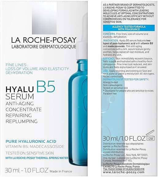 La Roche-Posay Hyalu B5 Pure Hyaluronic Acid Serum for Face, Vitamin B5 + Hyaluronic Acid + Madecassoside, Hydrating Serum Visibly Plumps Skin, Sensitive Skin Safe, Anti Aging, Oil-Free - Image 10