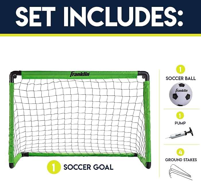 Franklin Sports Mini Soccer Goal with Ball and Pump - Image 3